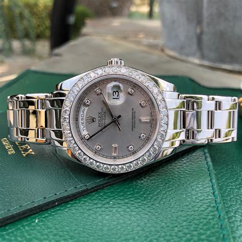 rolex platinum pearlmaster replica|platinum rolex with diamonds price.